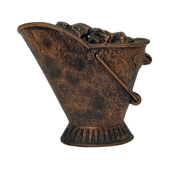 Retro Dart Industries Copper Coal Bucket Wall Decor - Picture 1 of 7